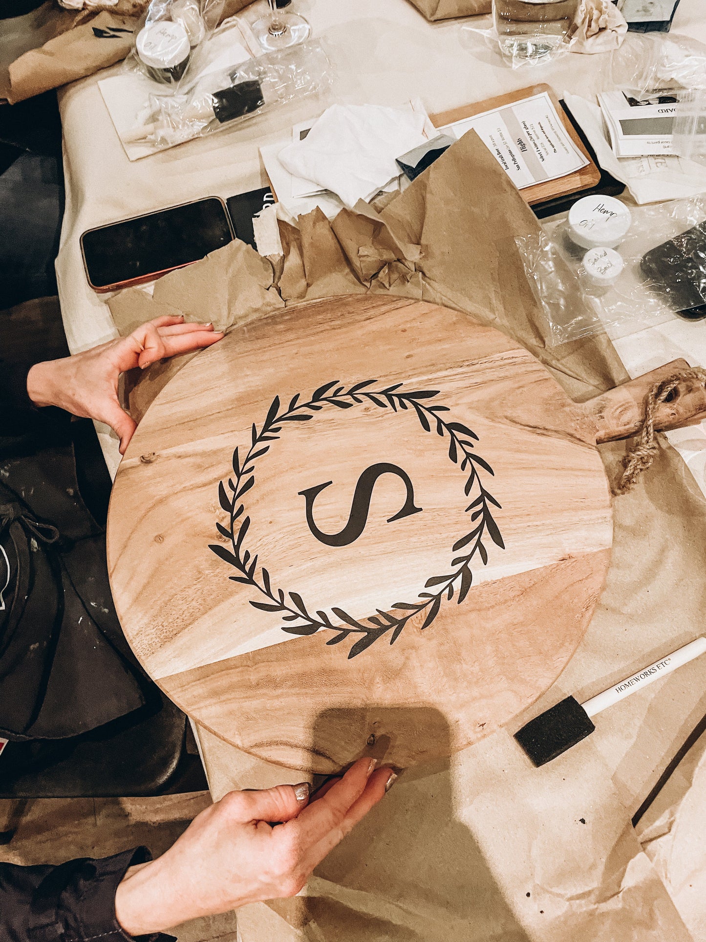 DIY Workshop Monogram Charcuterie Board | August 5th - Homeworks Etc ®