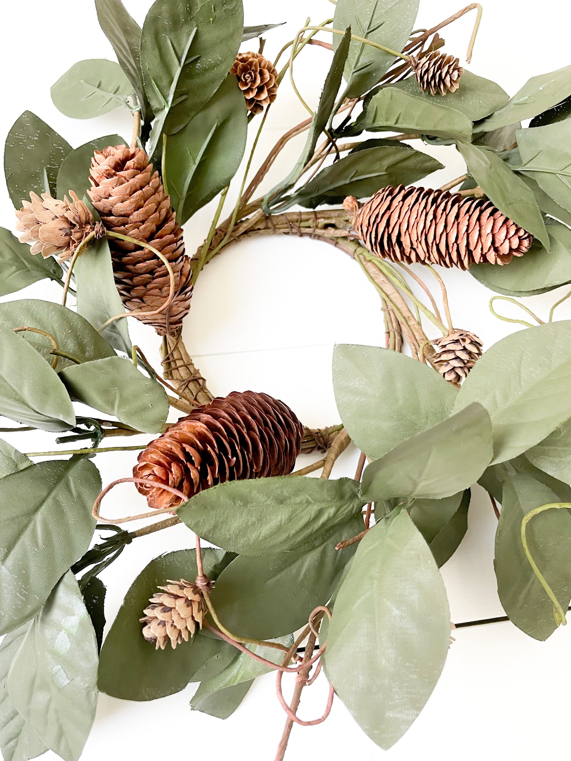 Fall Pine Cone Wreath Accent - Homeworks Etc ®