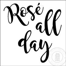 Rosè All Day Wine Glass Decal - Homeworks Etc ®