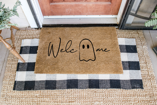 Welcome w/ Ghost DIY Doormat | DIY Kit - Homeworks Etc ®