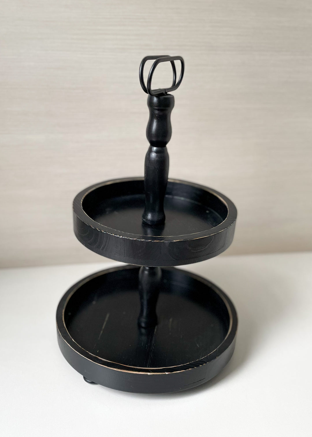 Two Tiered Round Tray | Black - Homeworks Etc ®