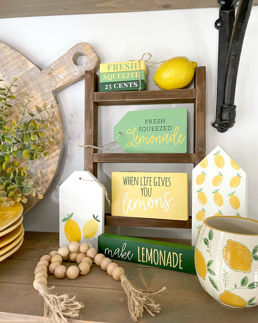Lemon Themed Tiered Tray decor | DIY Kit - Homeworks Etc ®