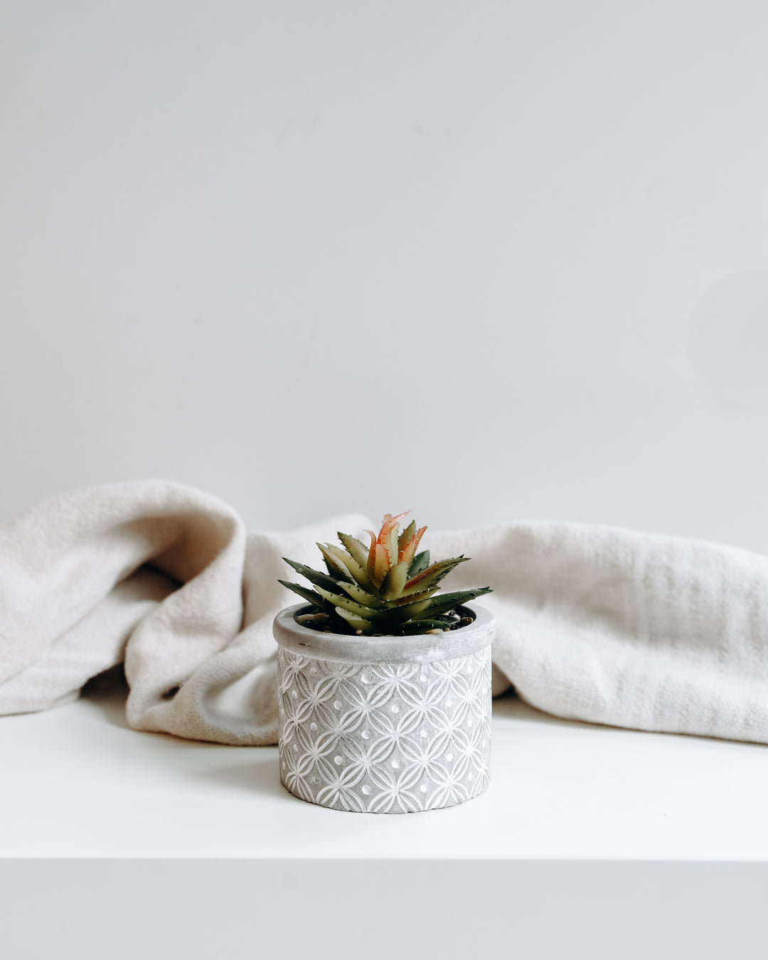 Faux Succulent Plant w/ Concrete Pot - Homeworks Etc ®