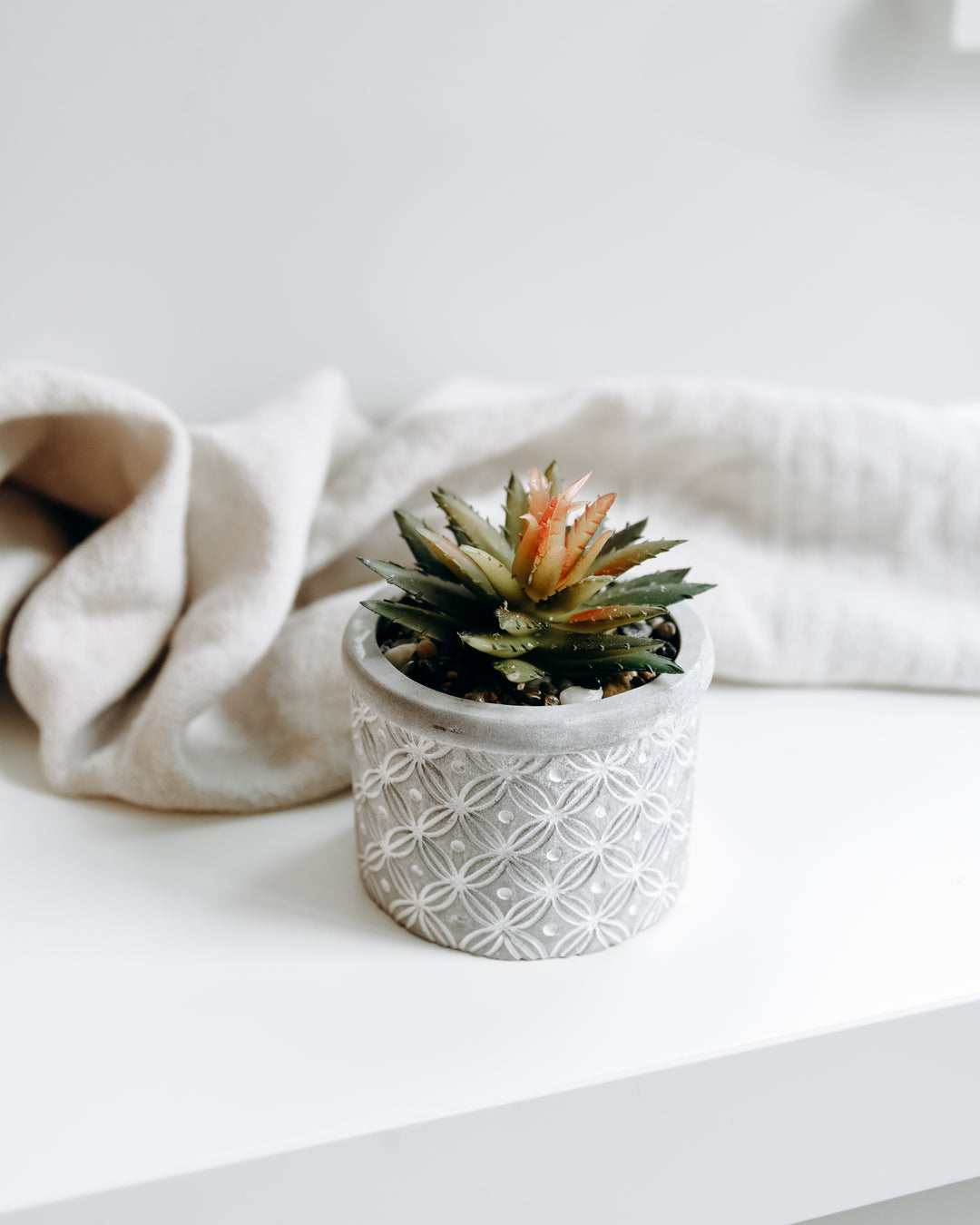 Faux Succulent Plant w/ Concrete Pot - Homeworks Etc ®