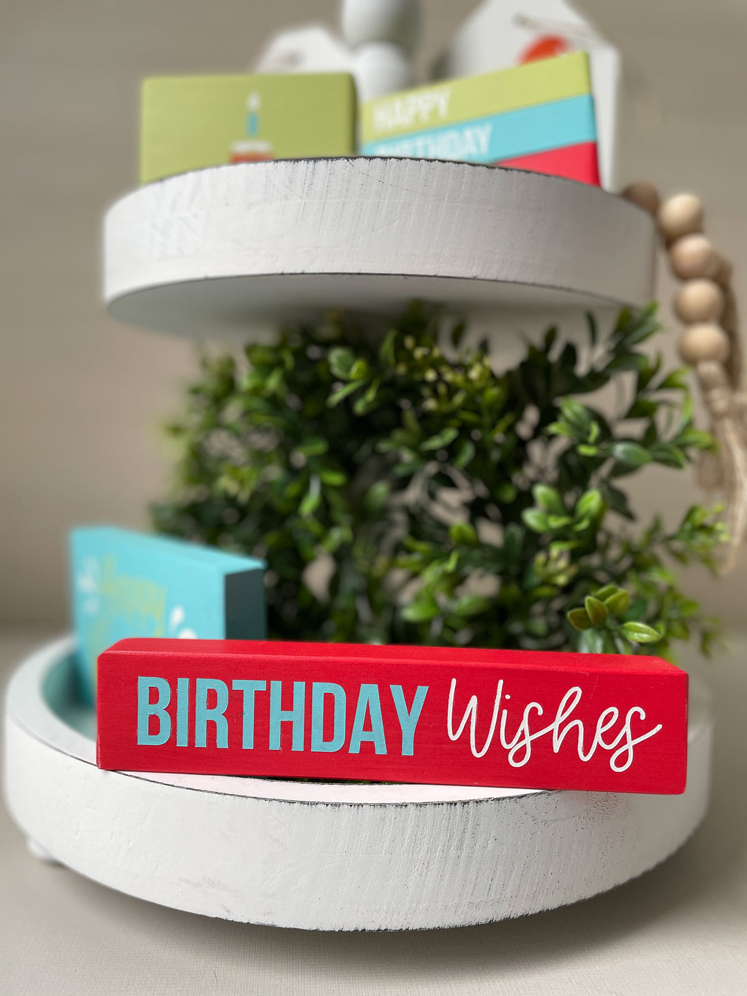 DIY BOLD Birthday Tiered Tray Decor | DIY Kit - Homeworks Etc ®