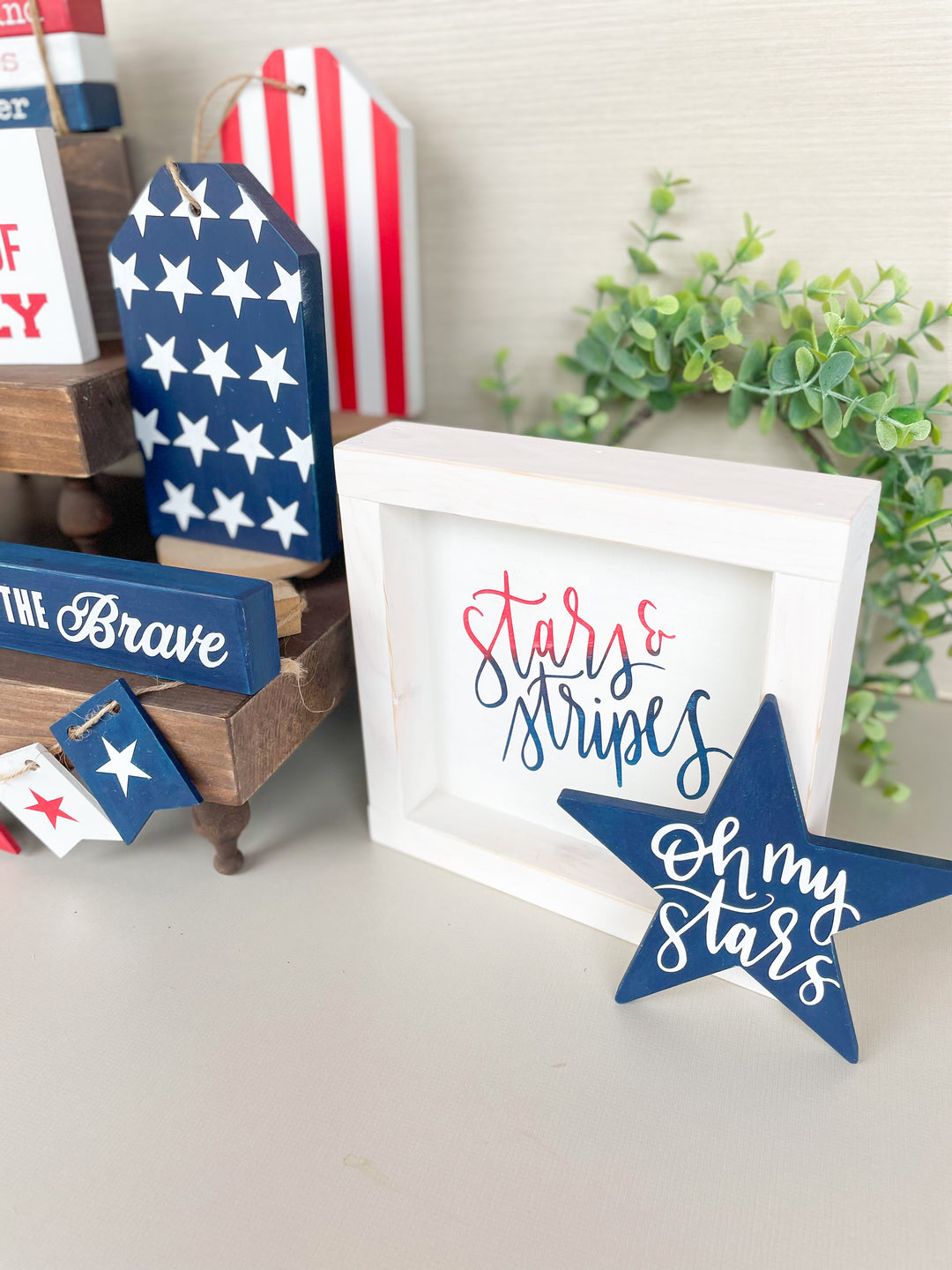 Independence Day DELUXE Tiered Tray DIY BOX - Homeworks Etc ®