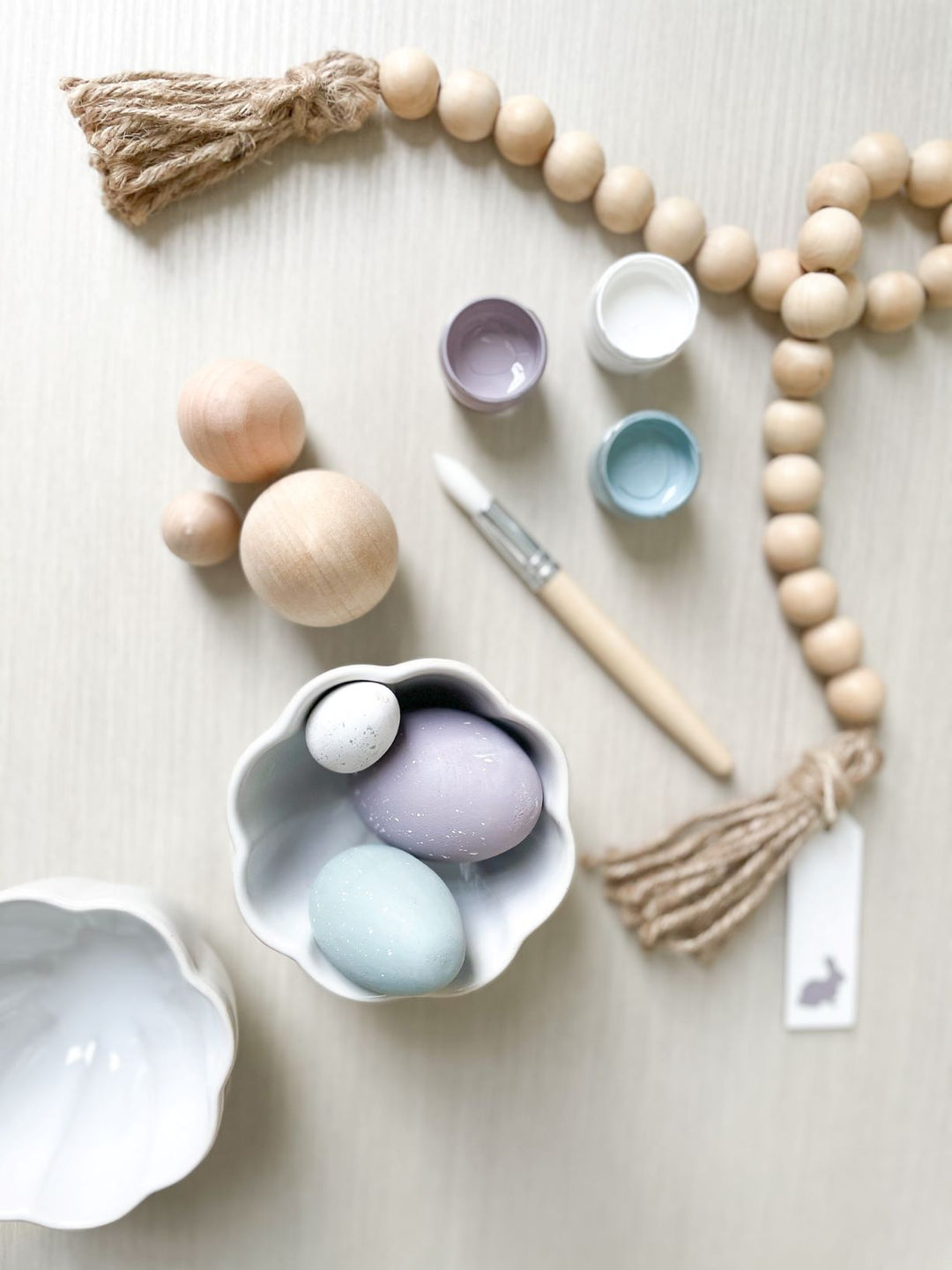 Wooden Egg Easter DIY Craft | Tiered Tray