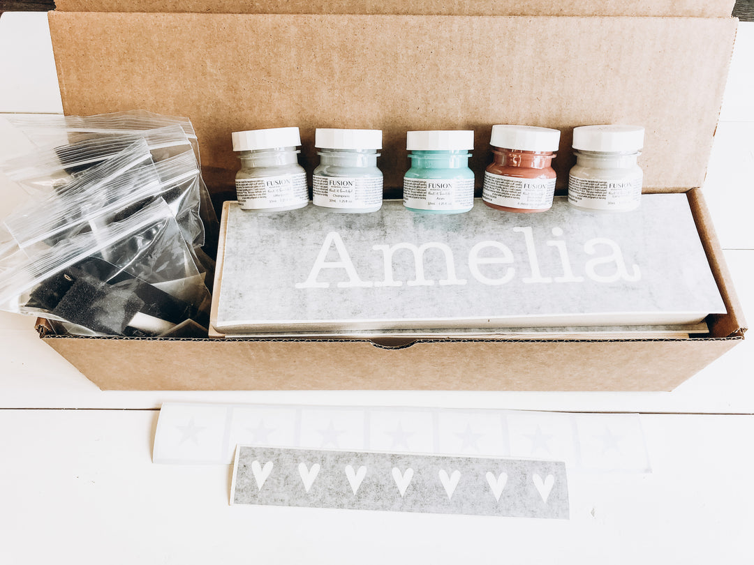 DIY birthday box for 6 | Name Signs - Homeworks Etc ®