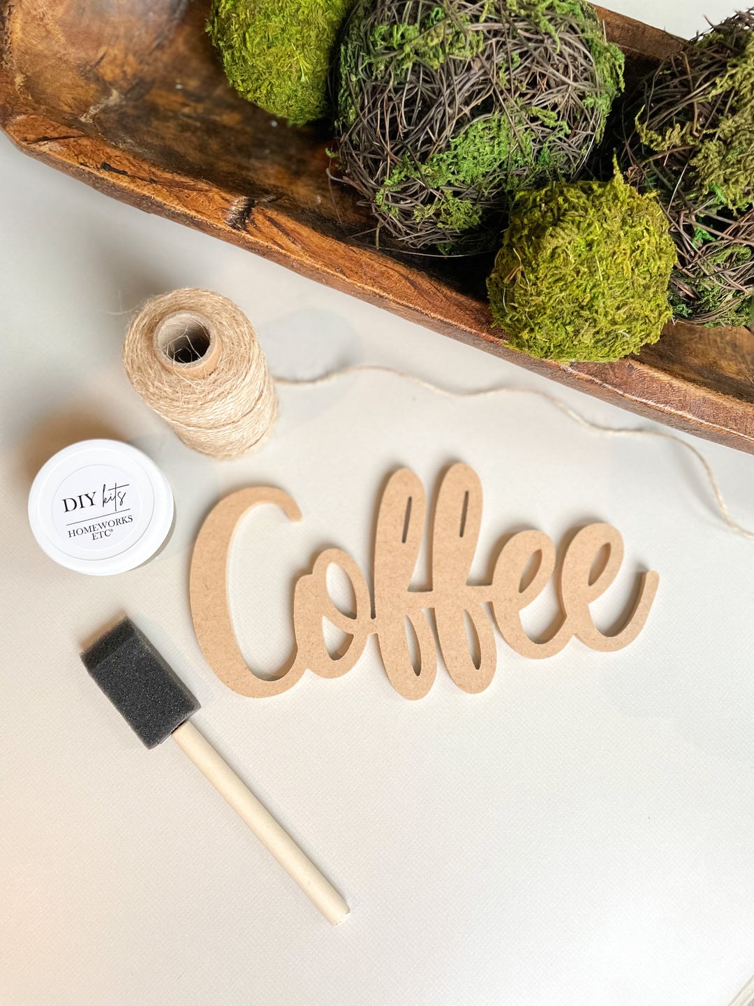 Coffee Wood Word Cut Out - Homeworks Etc ®