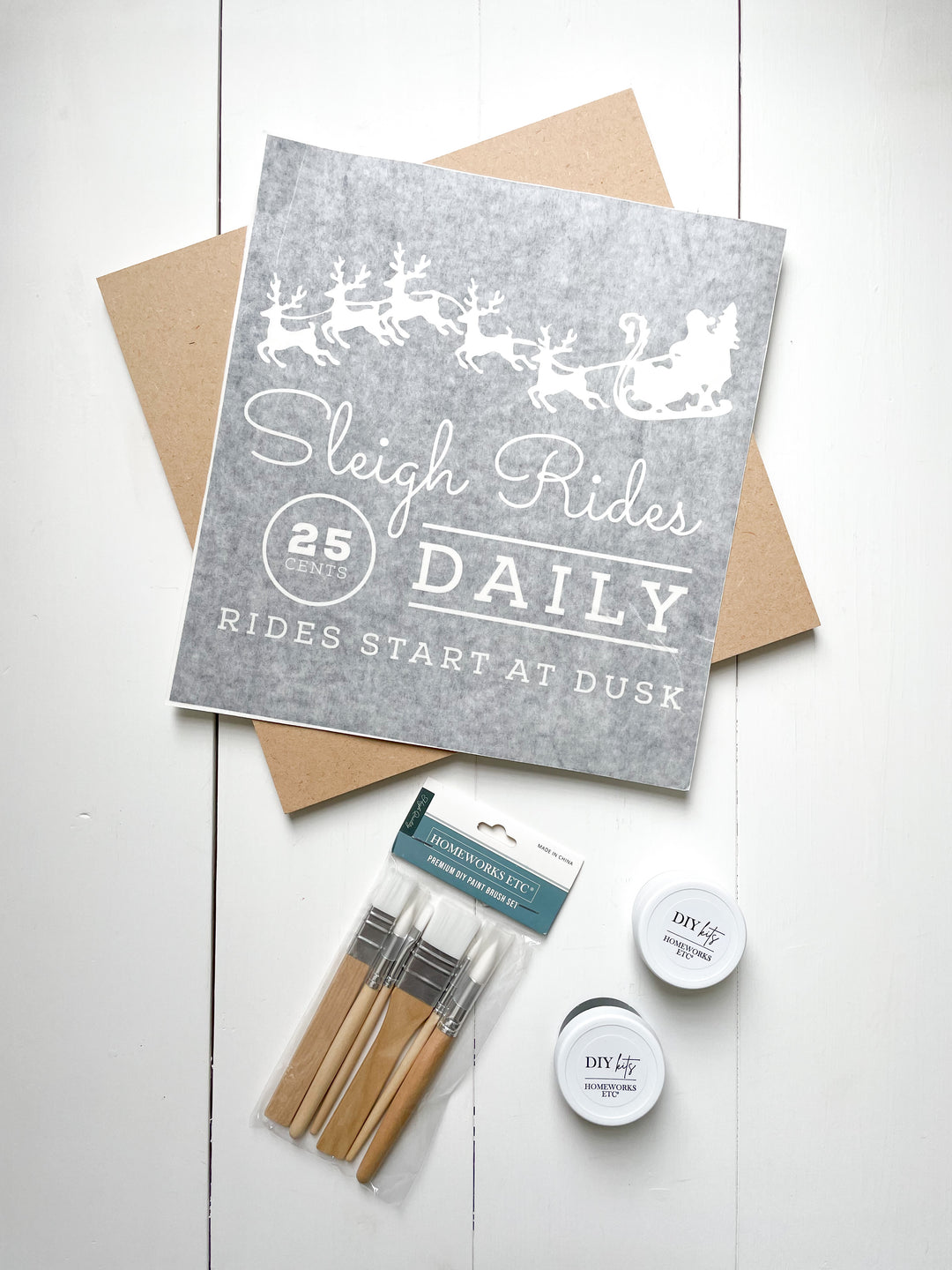 25¢ Sleigh Rides Daily Sign | DIY kit - Homeworks Etc ®