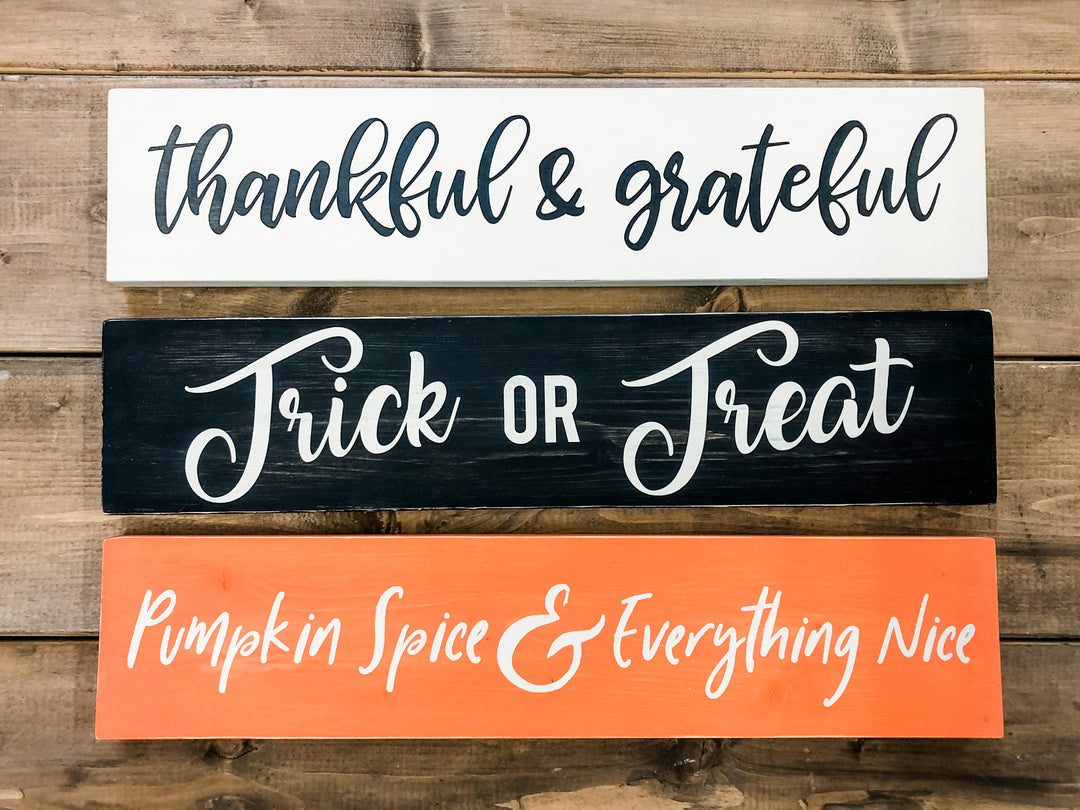 Fall Wood Signs, DIY box | Quarterly - Homeworks Etc ®