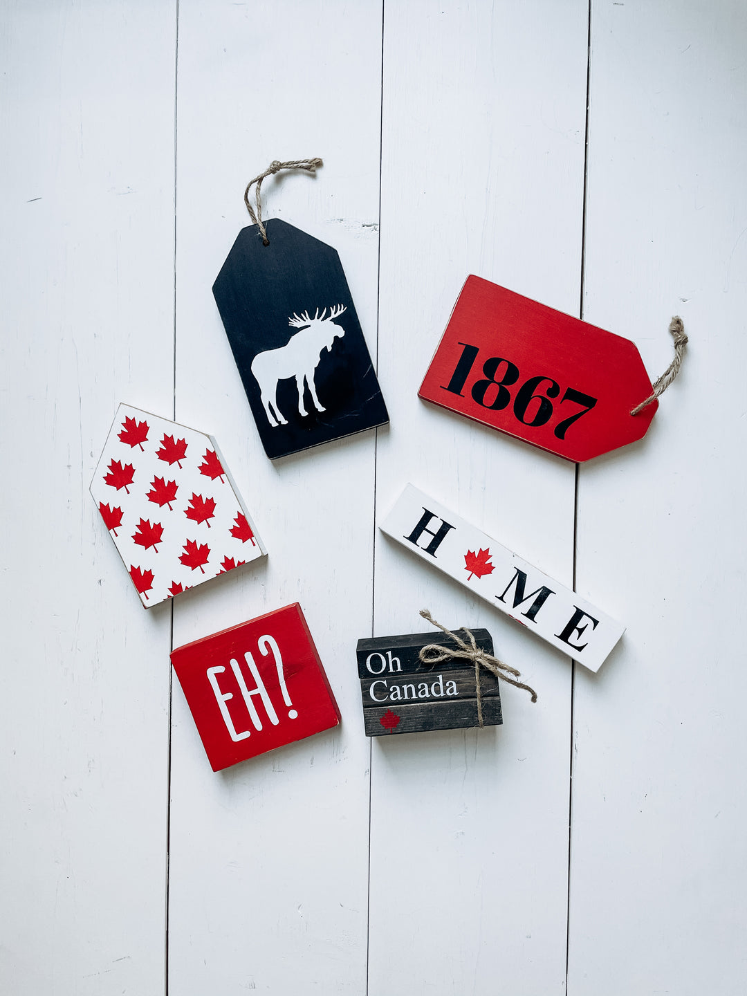 DIY Canada Day Themed Tiered Tray decor | DIY Kit - Homeworks Etc ®
