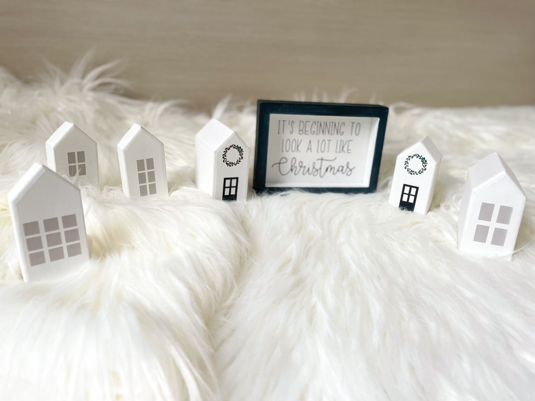 DIY Christmas Village Set (6 house blocks) - Homeworks Etc ®
