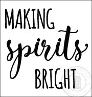Making Spirits Bright Wine Glass Decal - Homeworks Etc ®